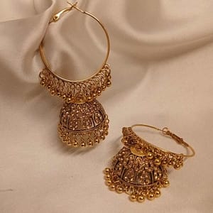 antique gold jhumka bali